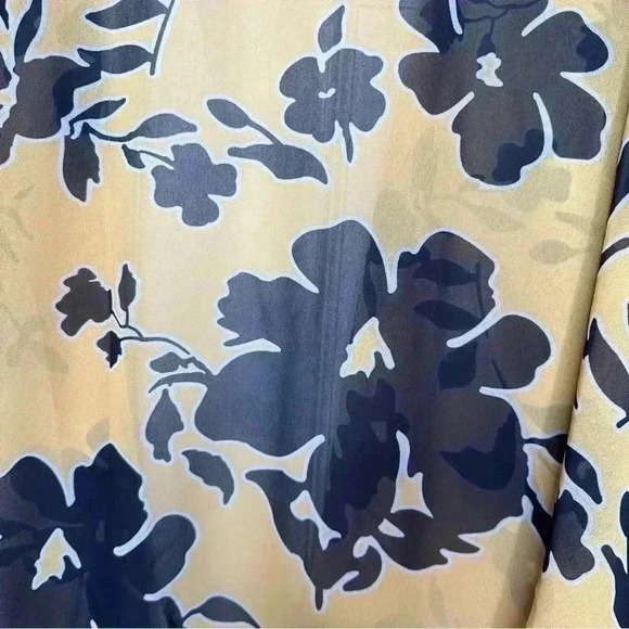 Kimono Sheer  Floral Yellow & Black Size MED/L - Picture 11 of 16